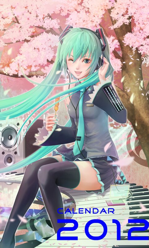 Miku calendar 2012 artwork