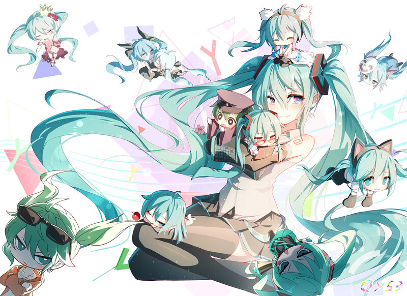 Miku Character with Chibi Versions