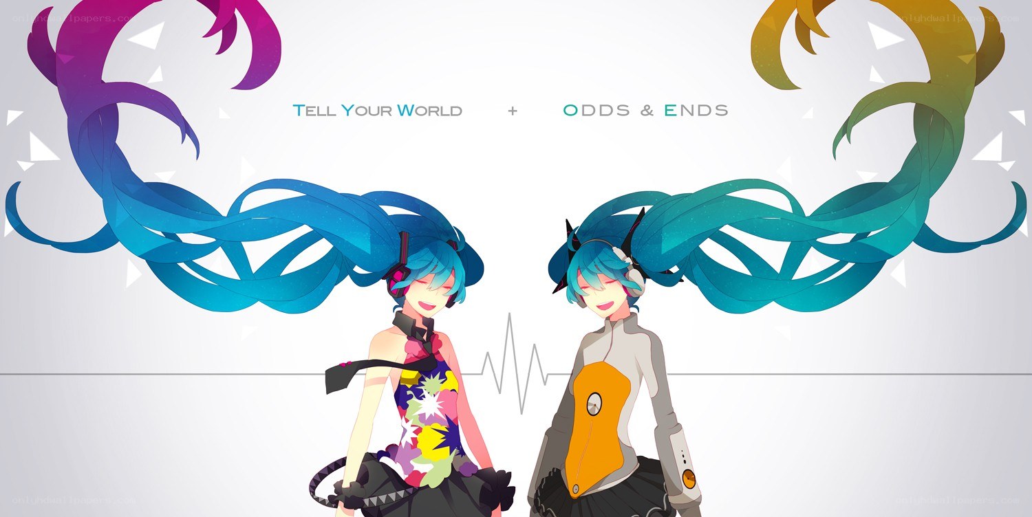 Miku characters with long hair