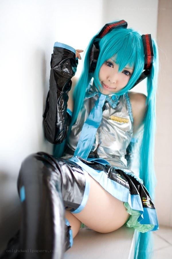 Miku cosplay portrait