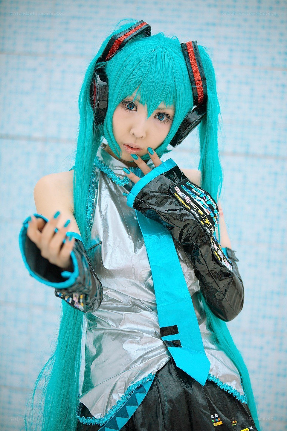 Miku cosplay portrait