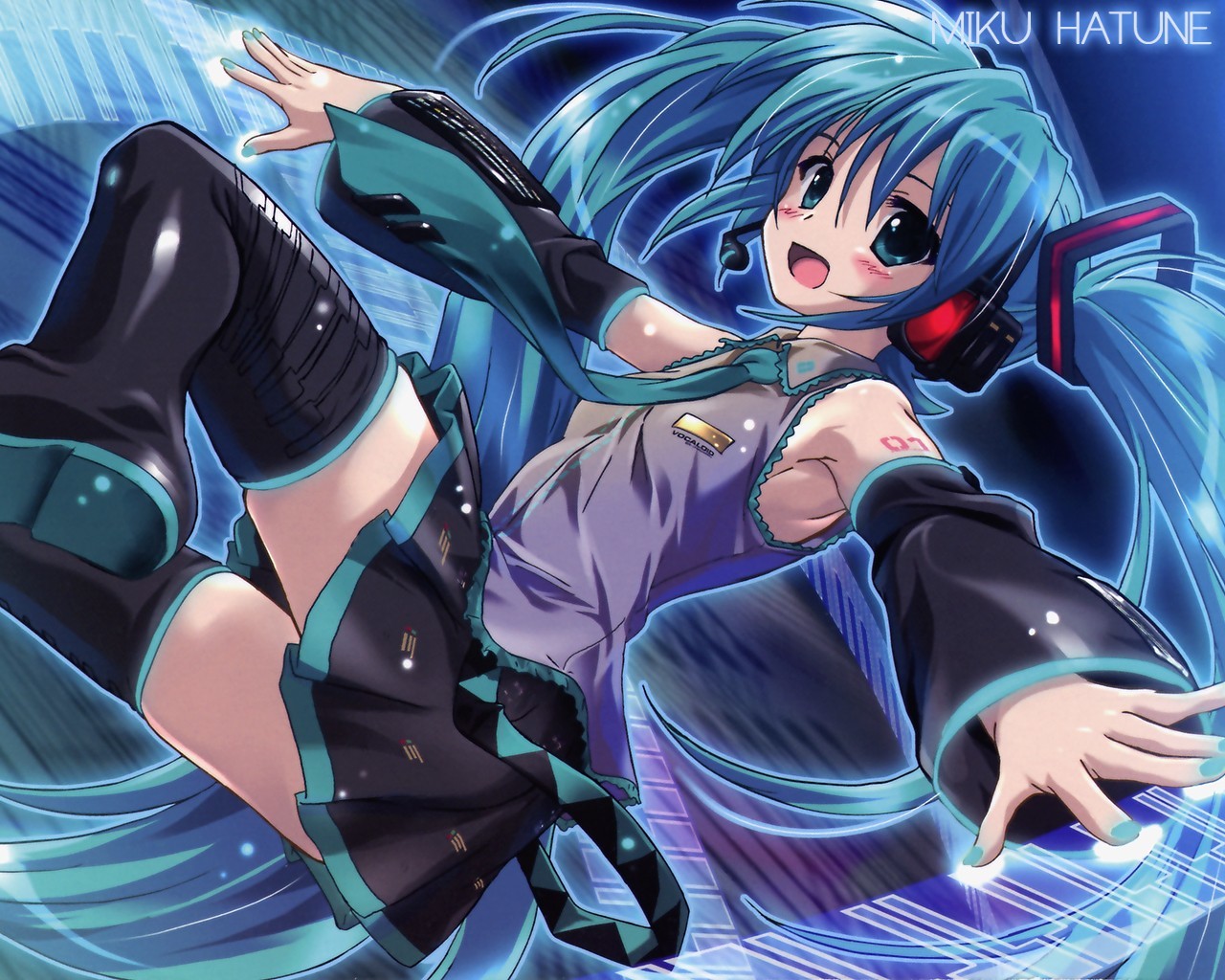 Miku dancing in a digital world