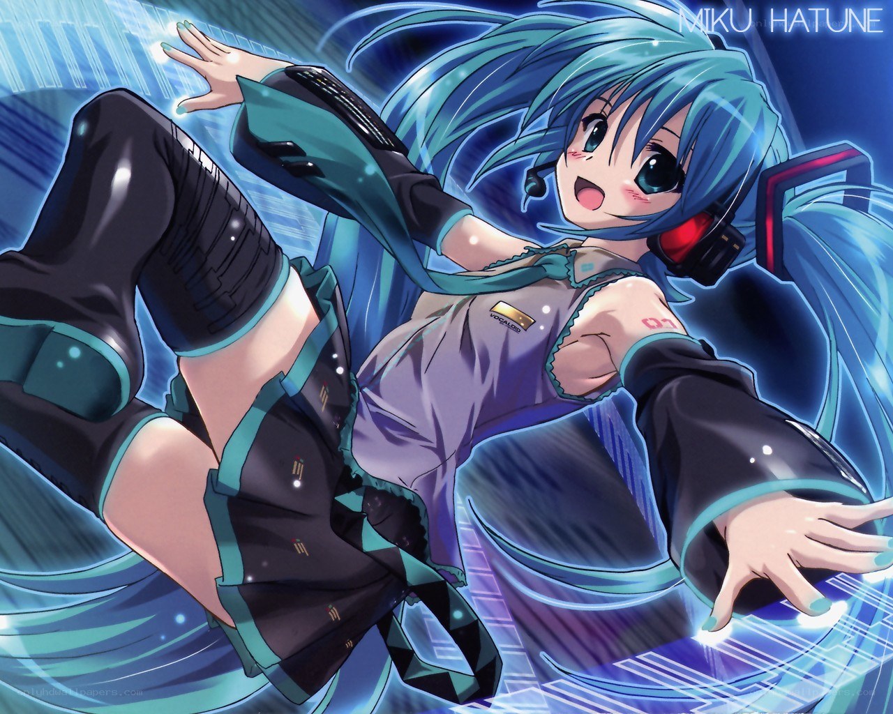 Miku dancing in a digital world