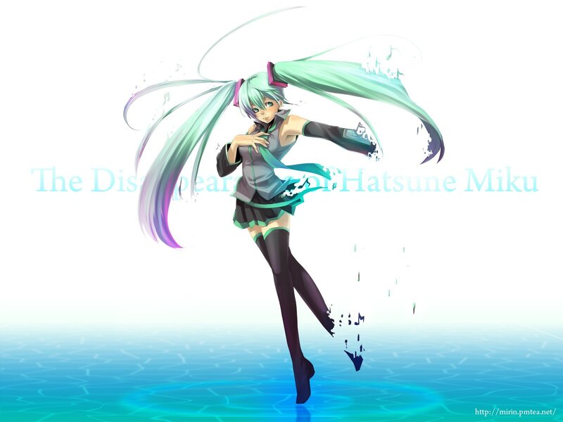 Miku dancing on water