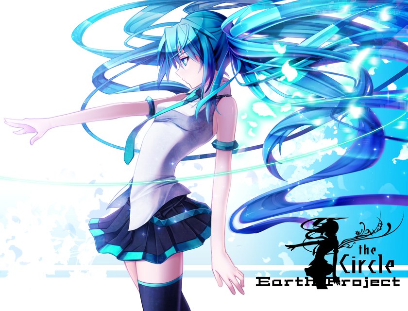 Miku dancing with blue hair