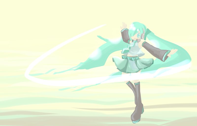 Miku dancing with energy