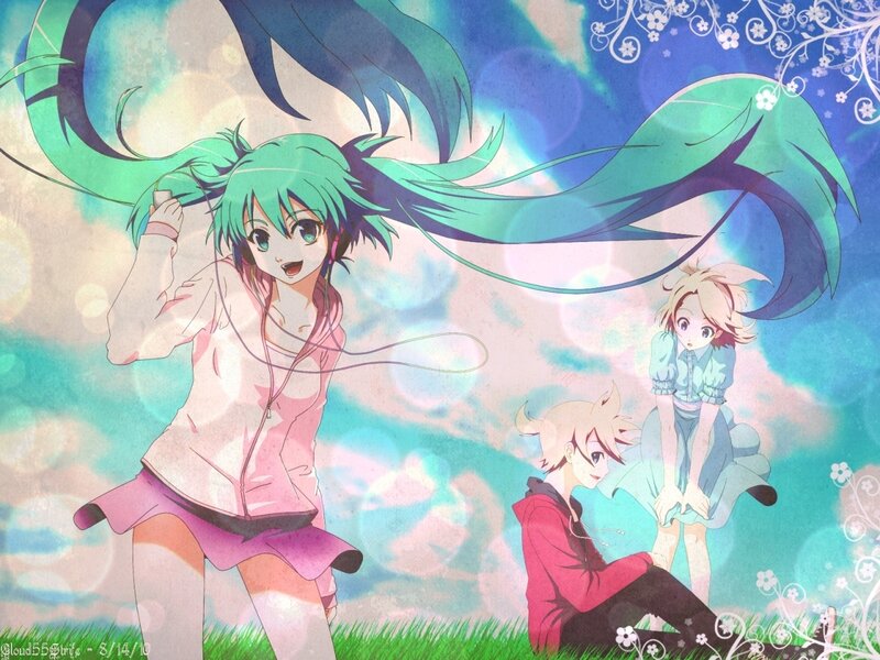 Miku dancing with friends