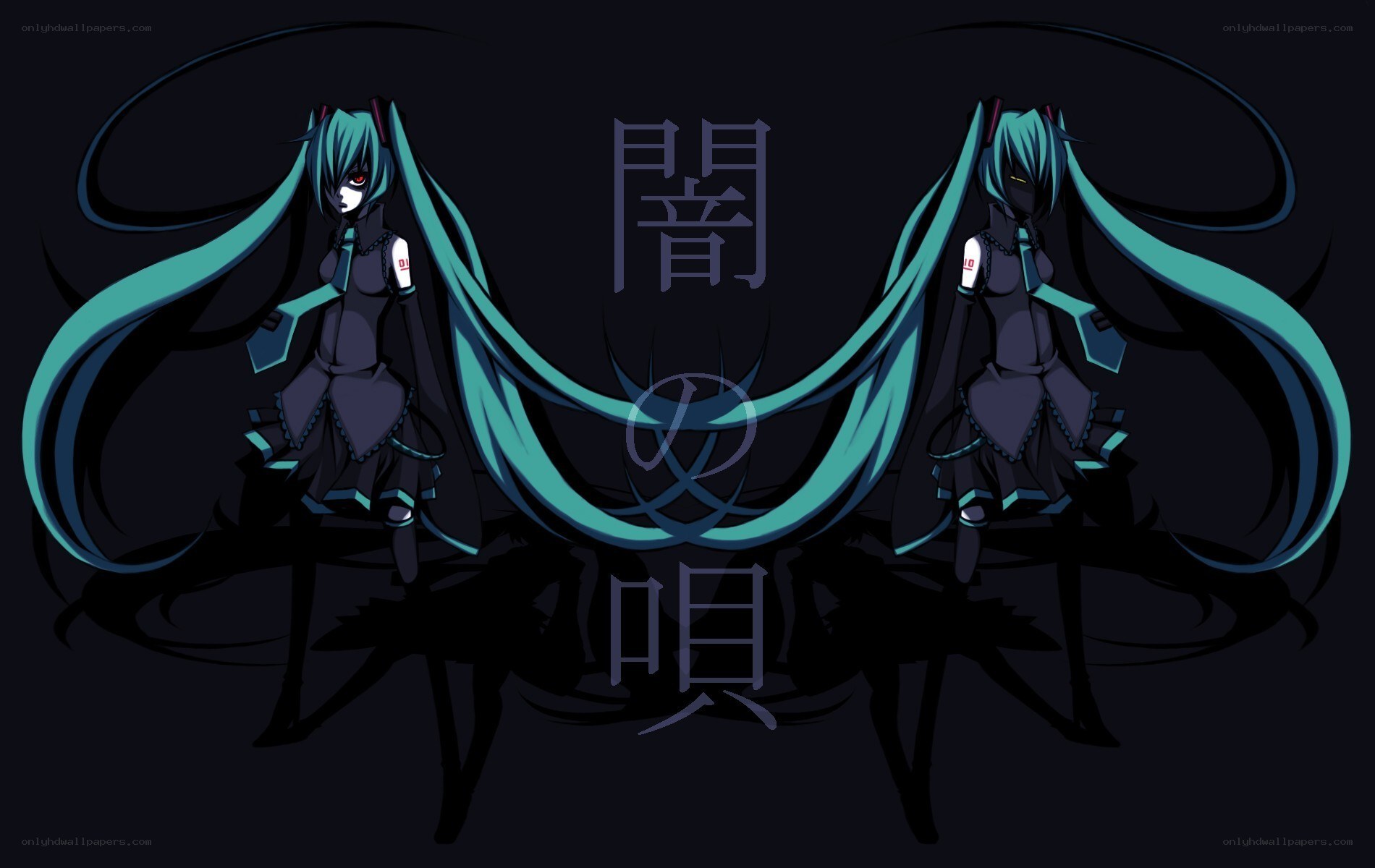 Miku dark art illustration