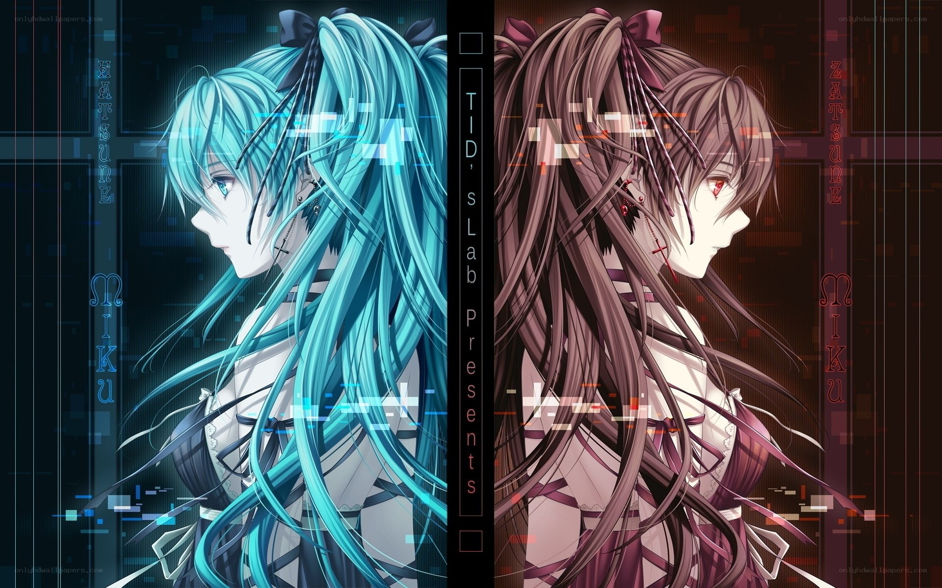Miku digital art split