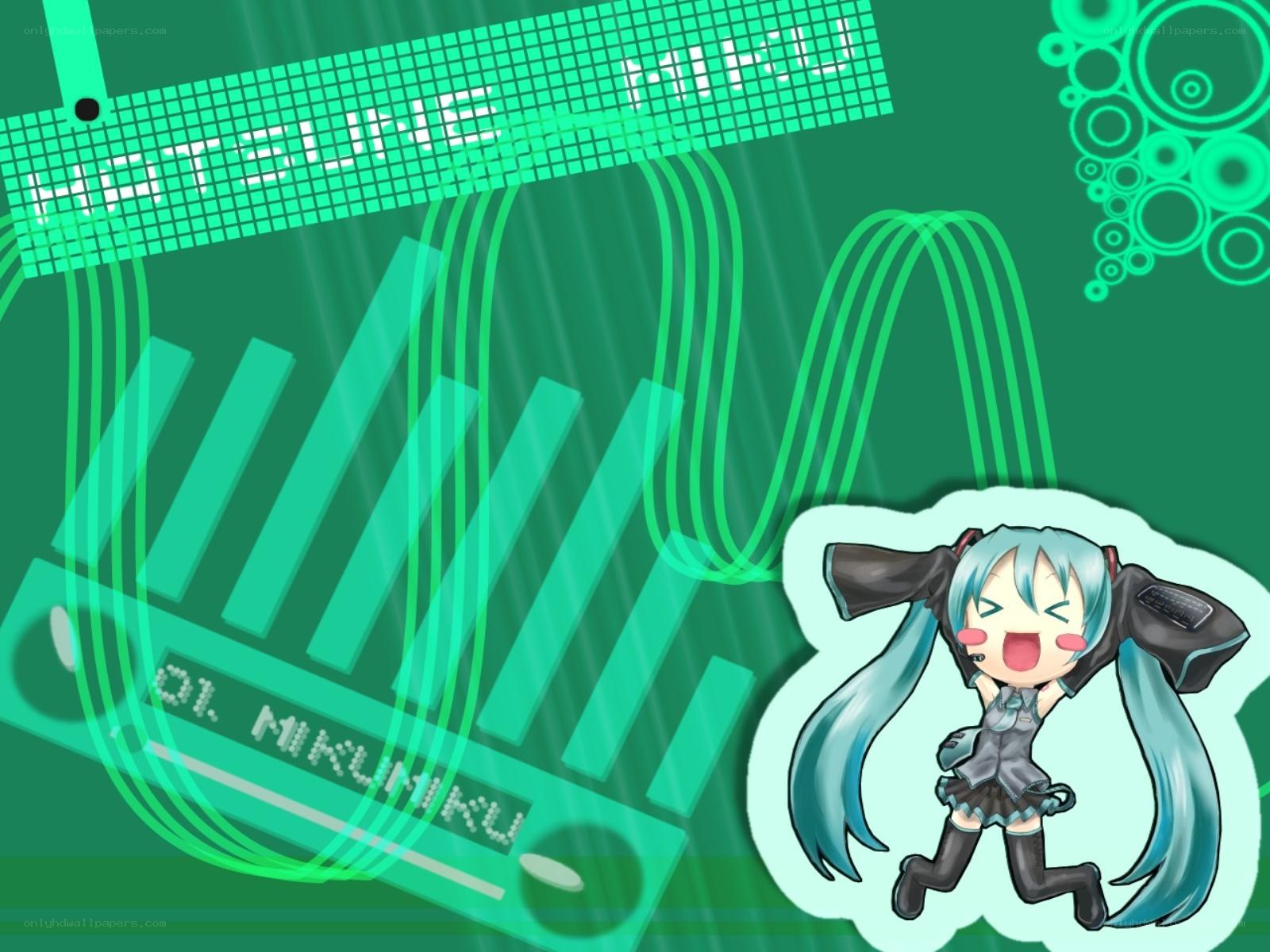 Miku digital art wallpaper