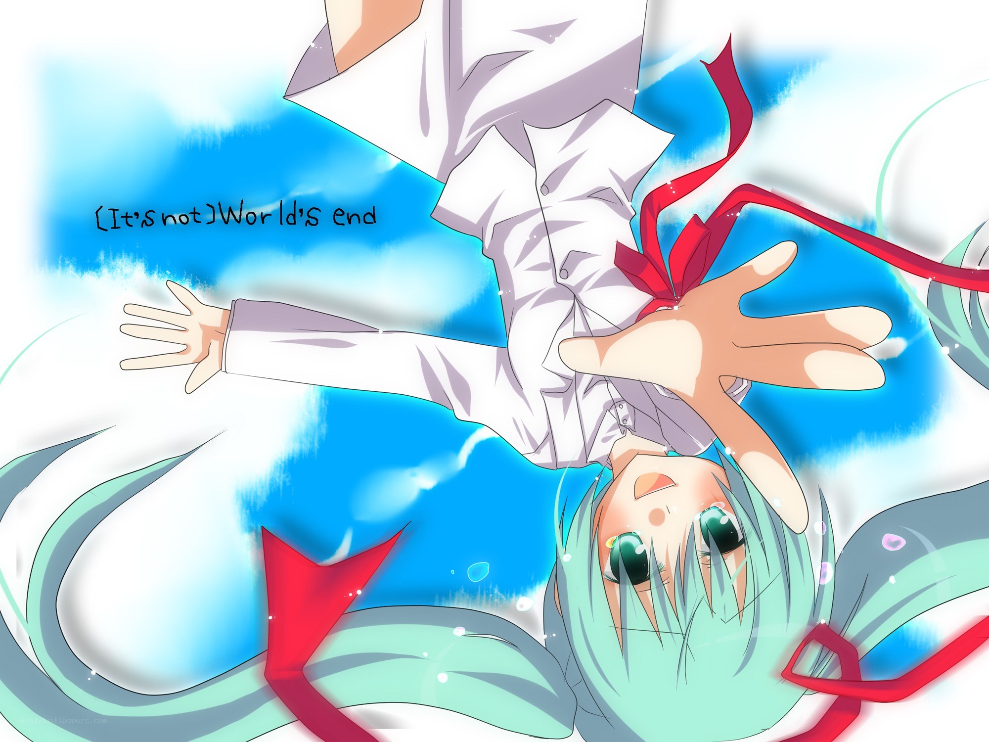 Miku falling in the sky