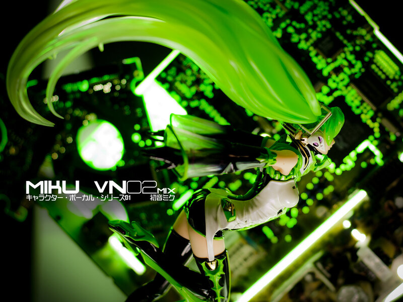 Miku Figure on Circuit Board