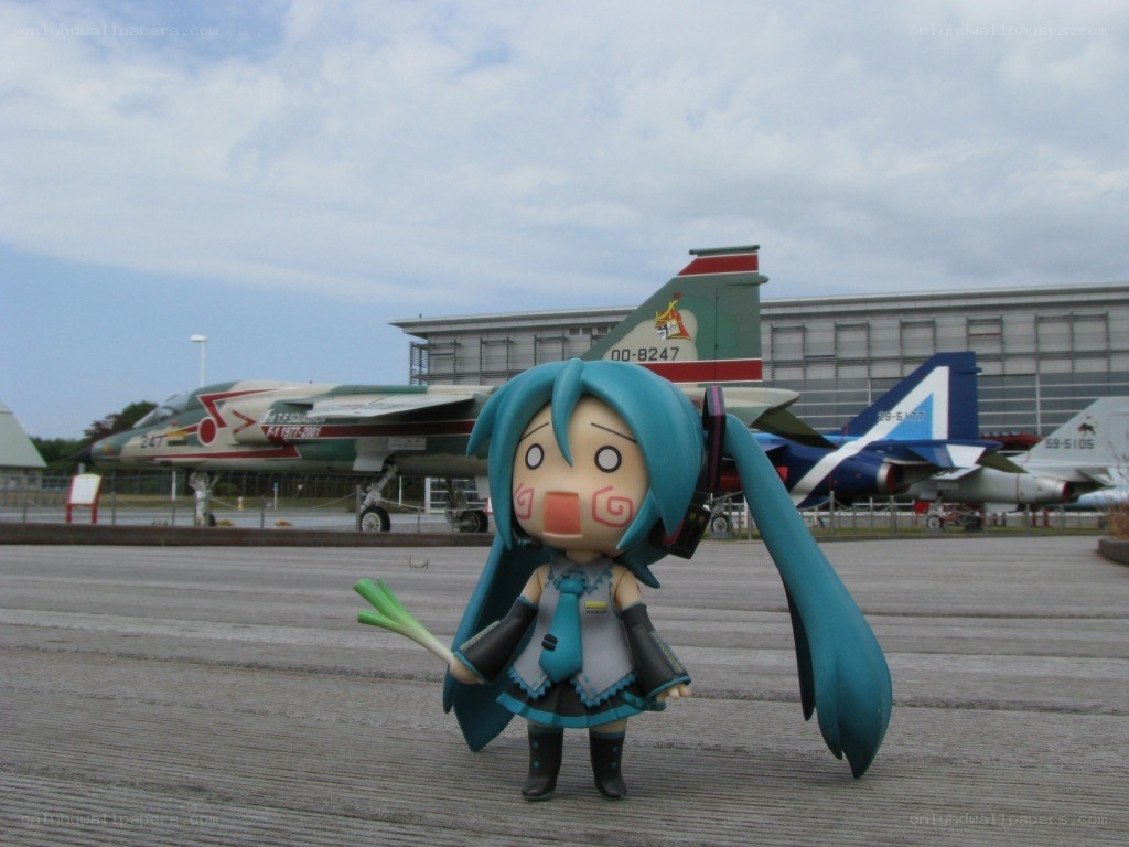 Miku figurine at airbase