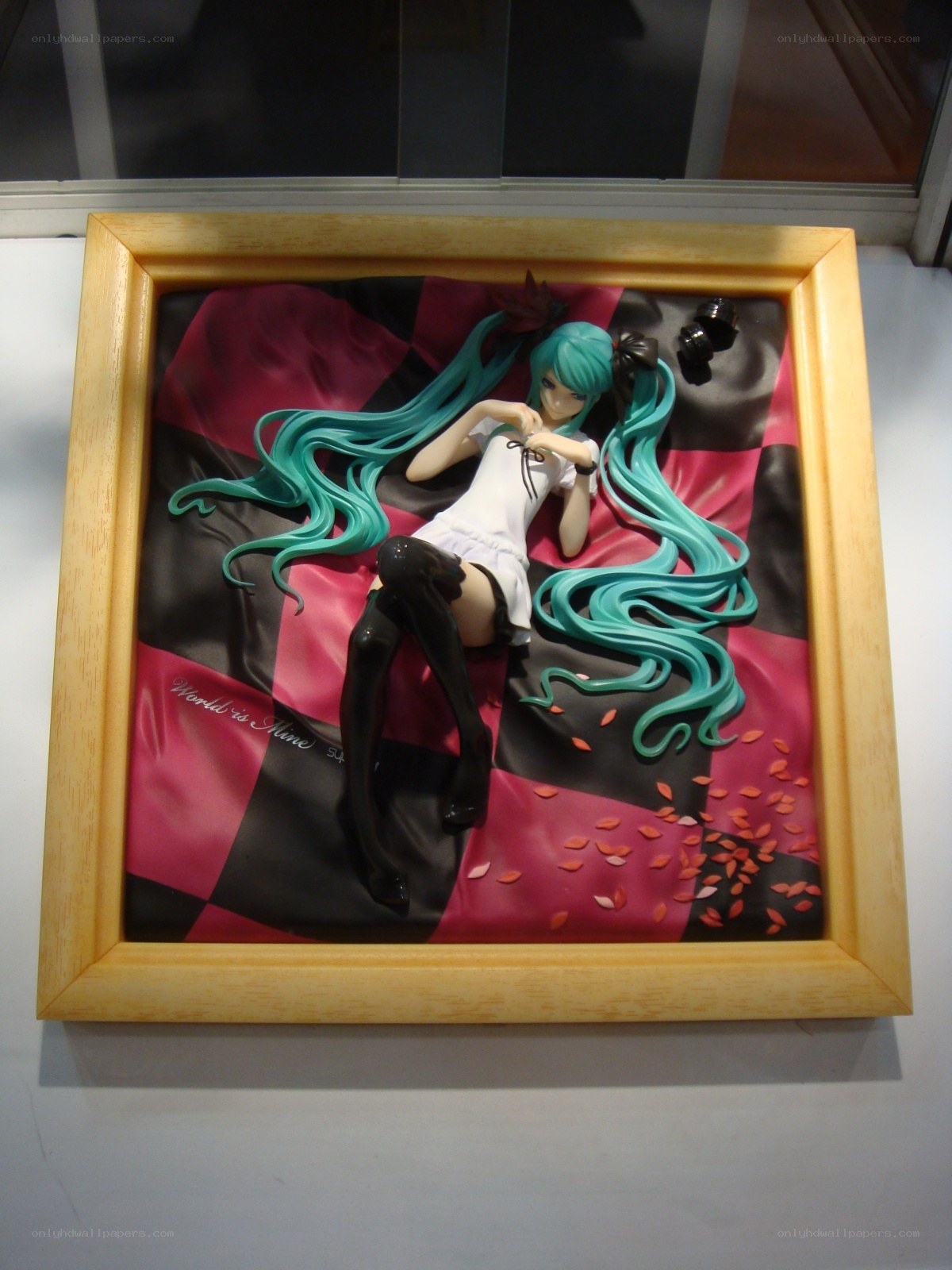 Miku figurine in a frame