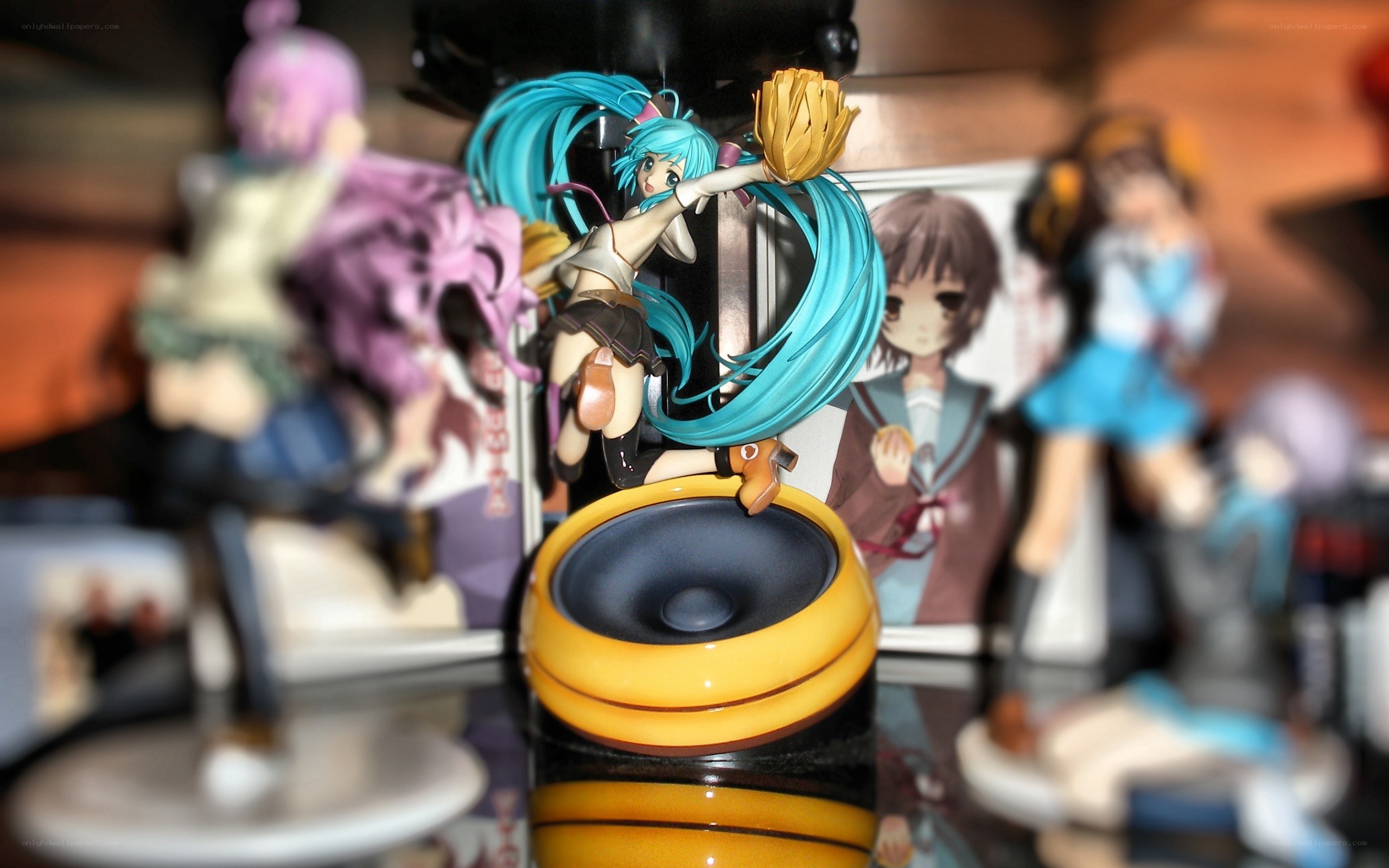 Miku figurine on speaker