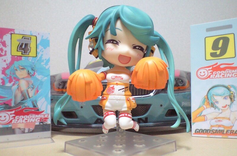 Miku figurine with racing theme