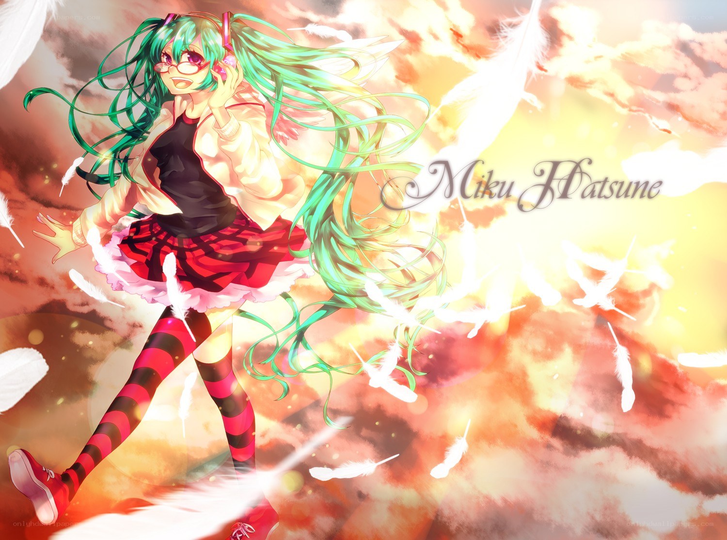 Miku Hatsune in a dynamic pose
