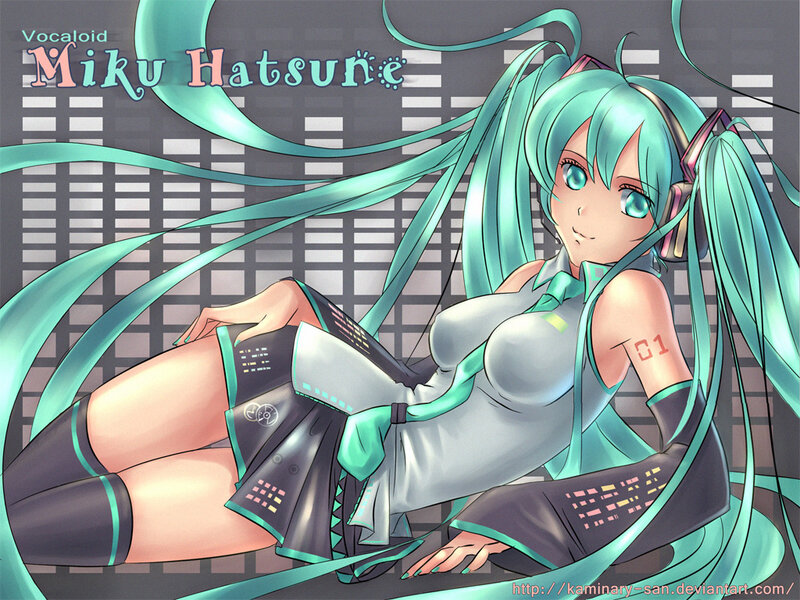 Miku Hatsune in futuristic outfit