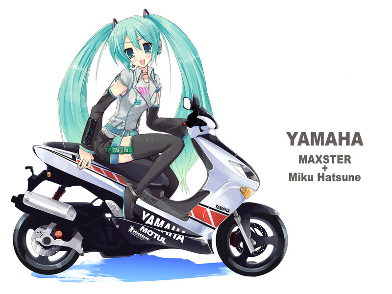 Miku Hatsune on Scooter