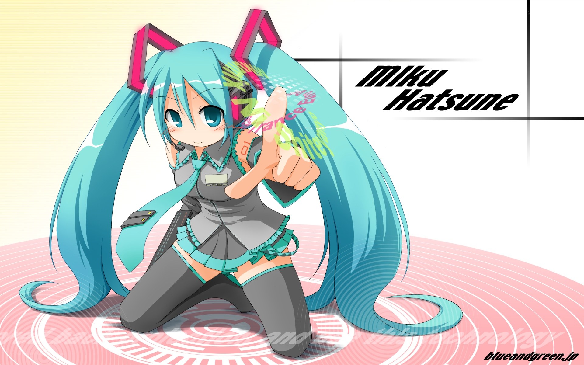 Miku Hatsune pointing