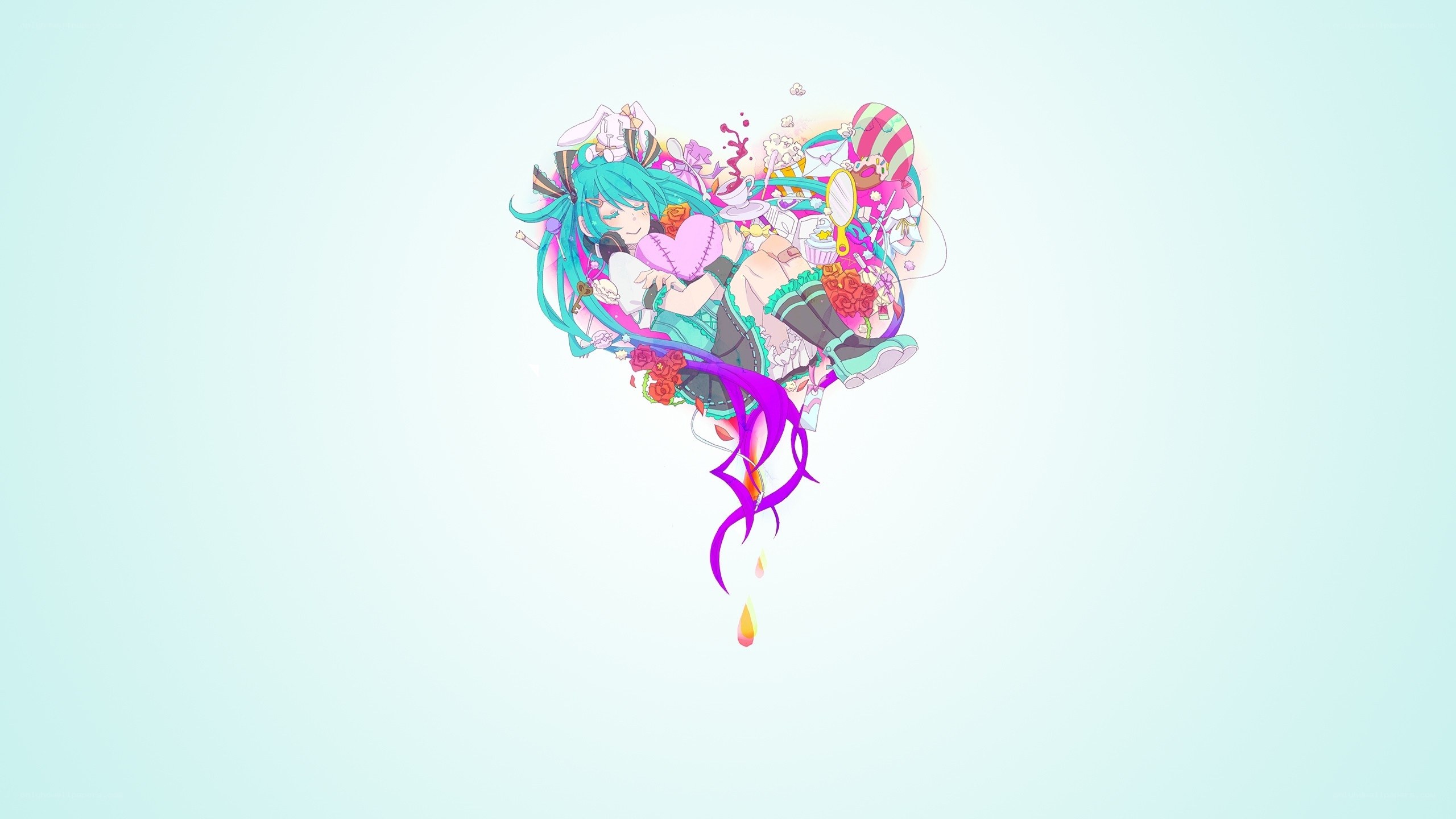Miku heart collage art
