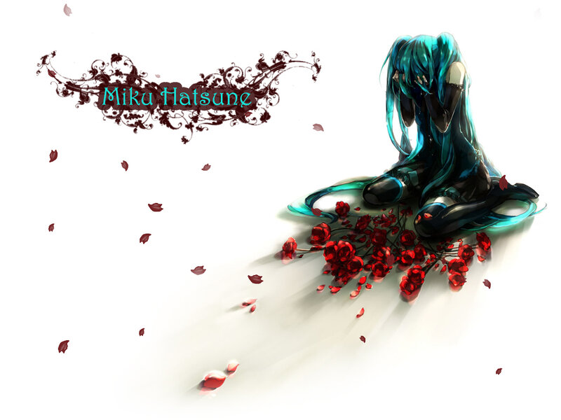 Miku Hiding in Roses