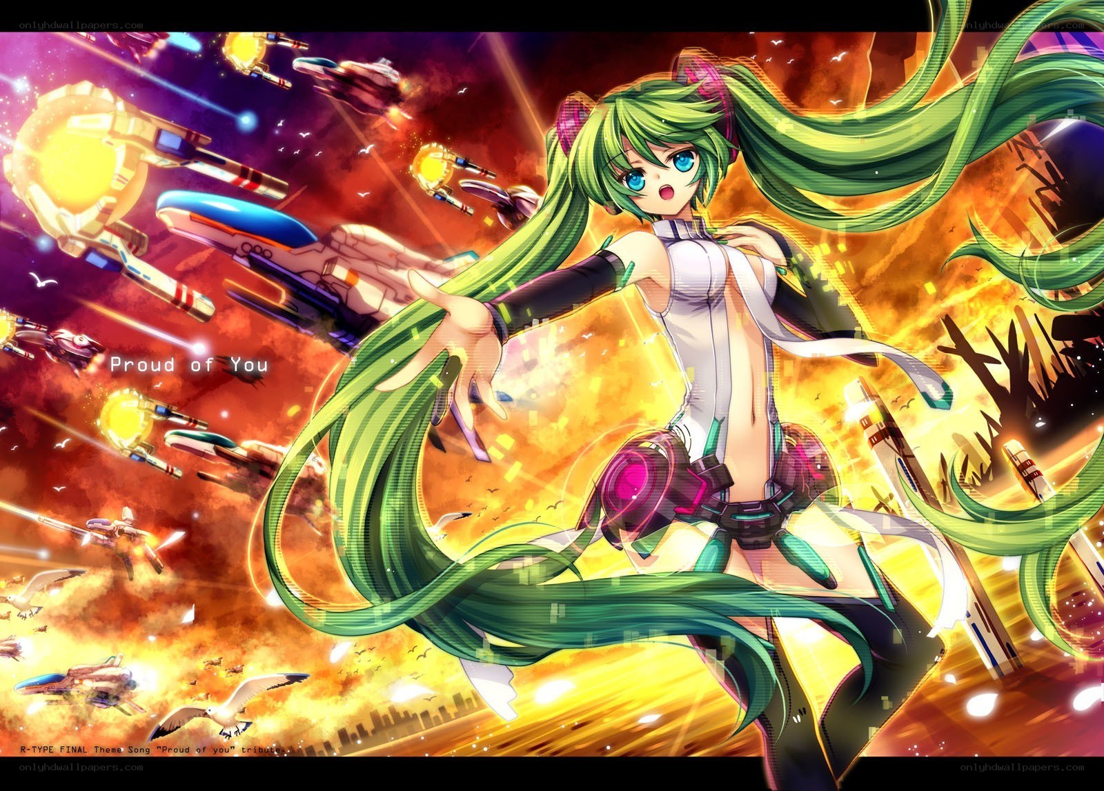 Miku in a battle scene