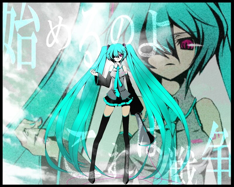 Miku in a battle stance