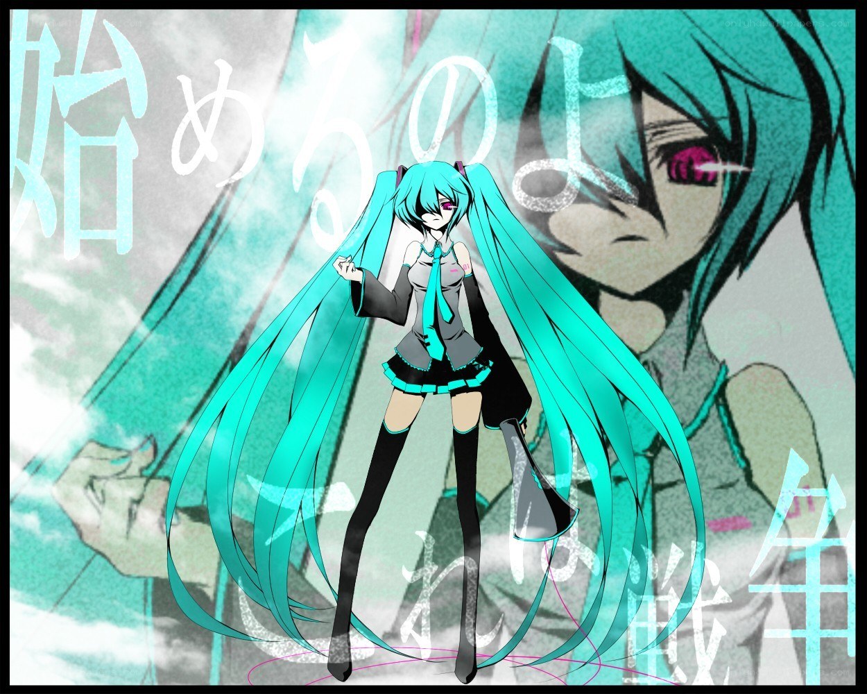 Miku in a battle stance