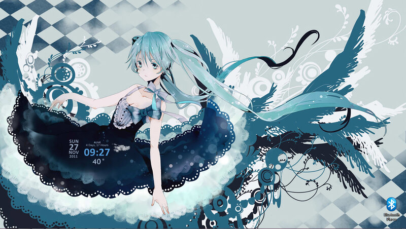 Miku in a blue dress