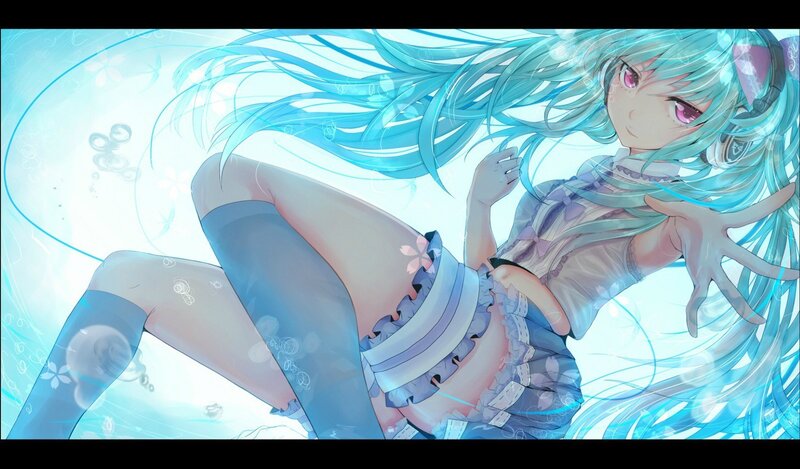 Miku in a blue dress