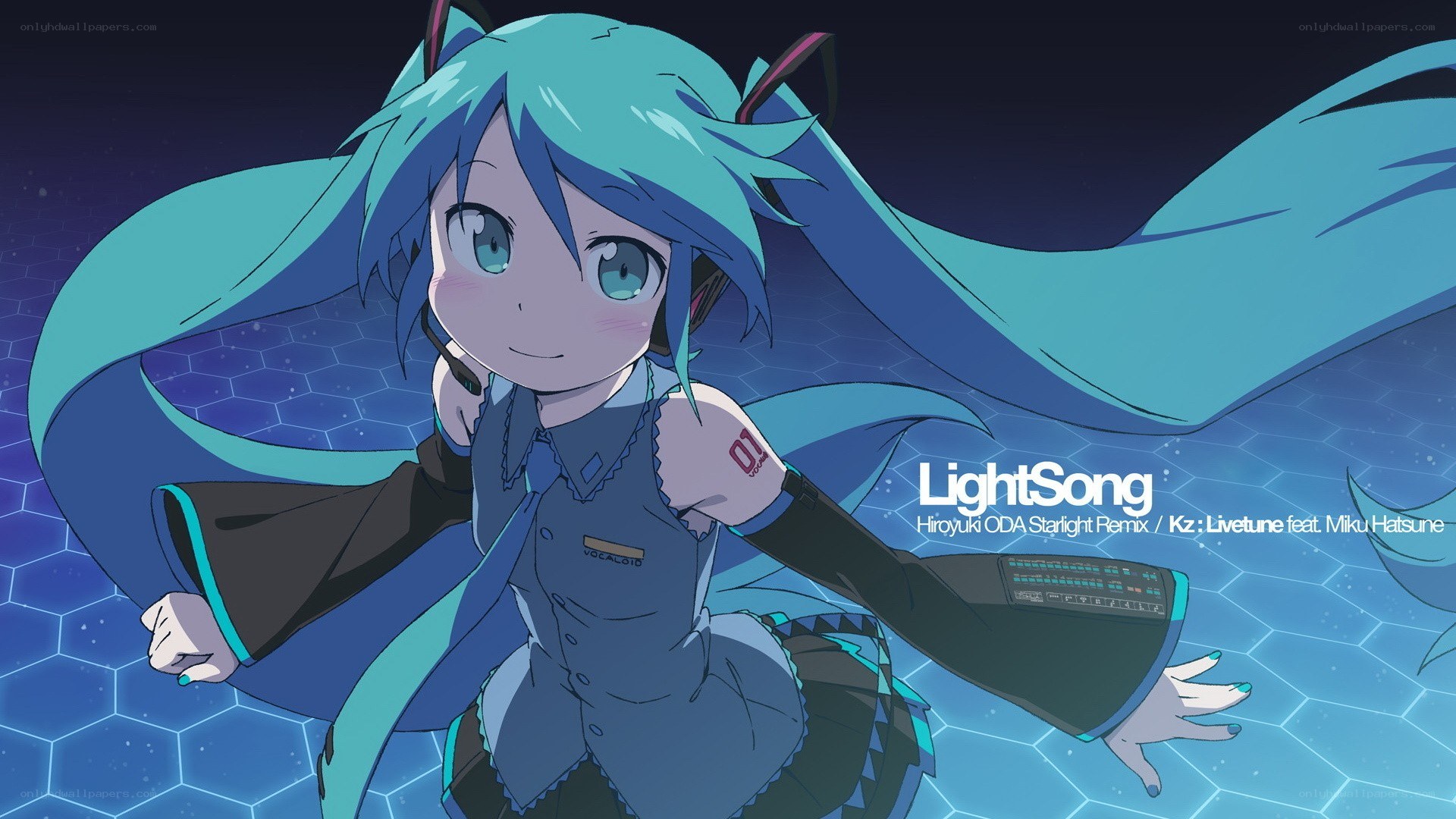 Miku in a blue outfit