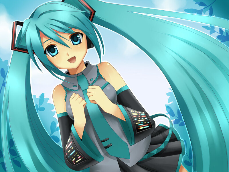 Miku in a blue outfit