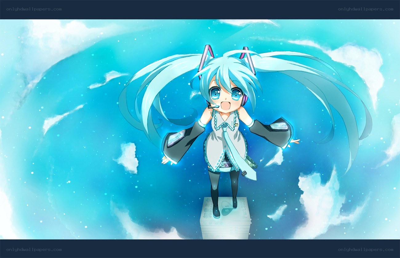 Miku in a blue sky