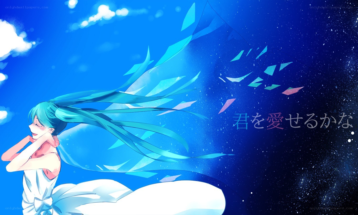Miku in a blue sky