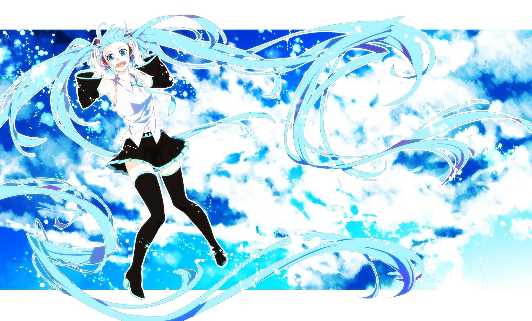 Miku in a blue sky