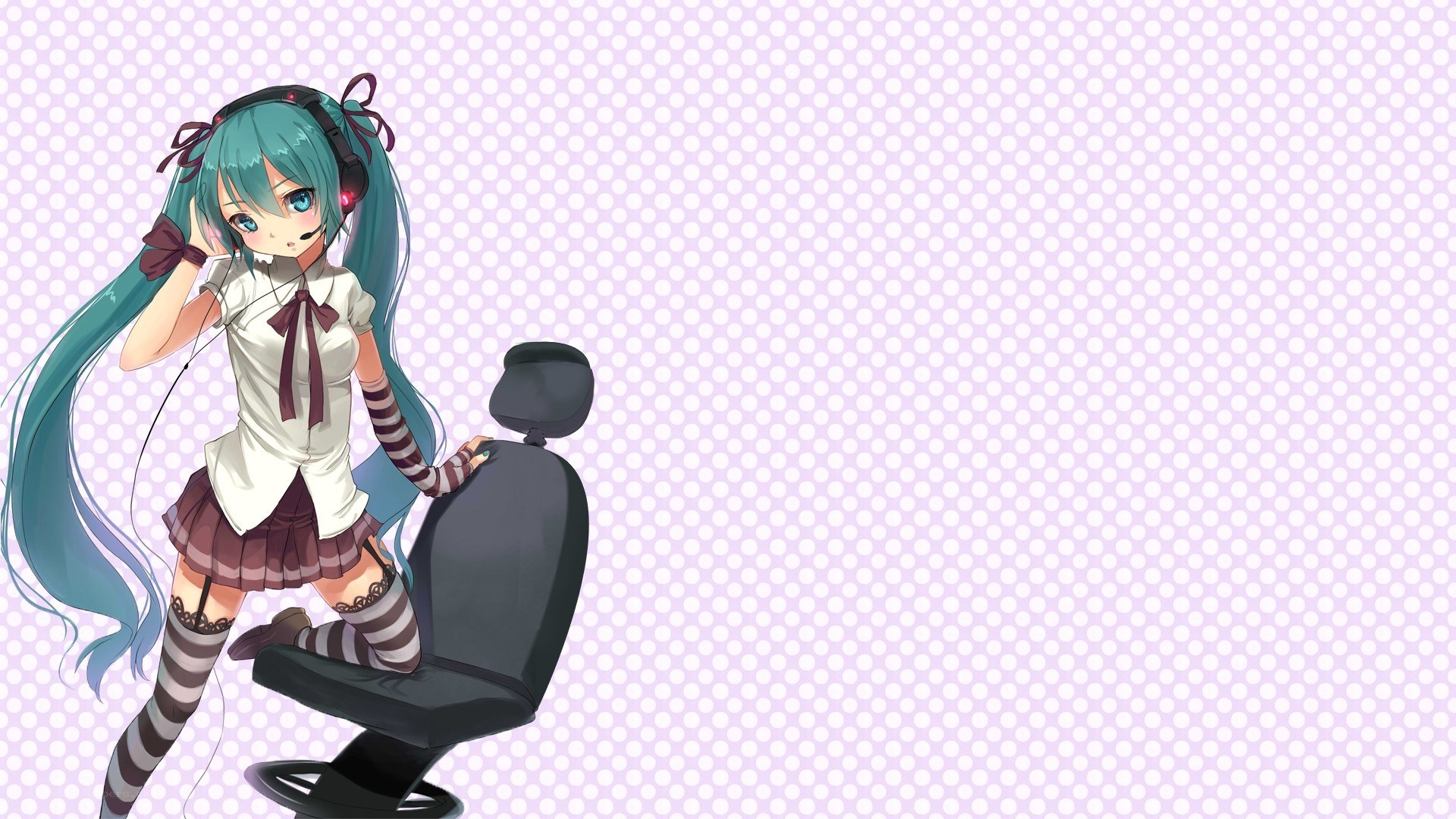 Miku in a chair