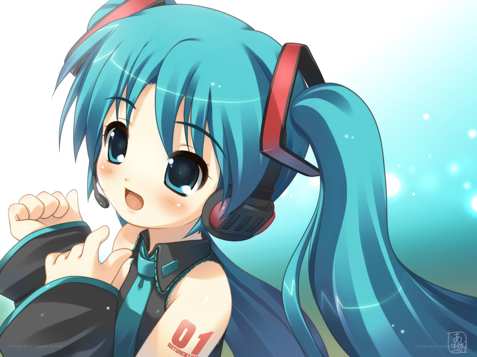 Miku in a cheerful pose