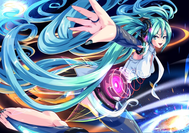 Miku in a cosmic dance