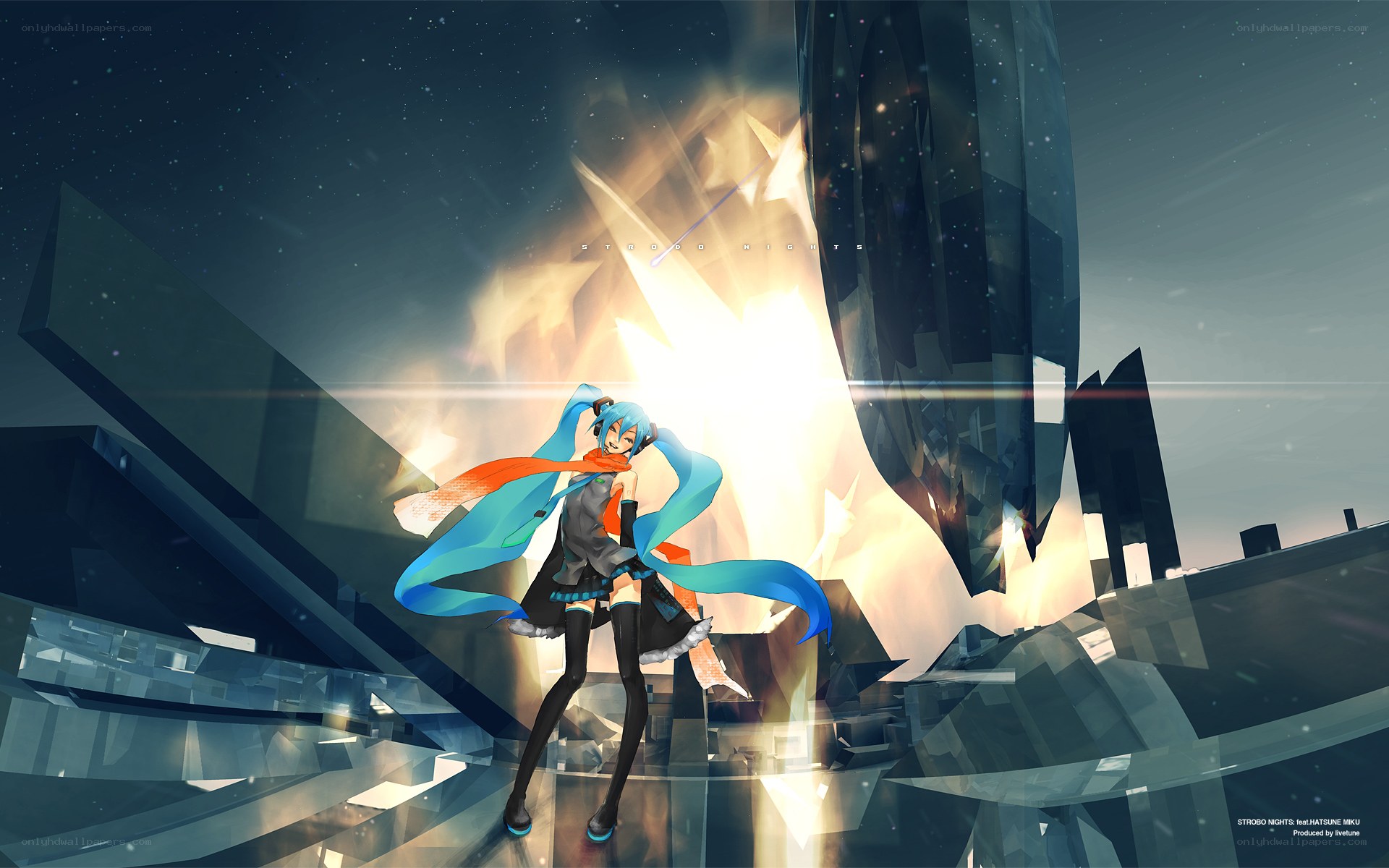 Miku in a crystal city