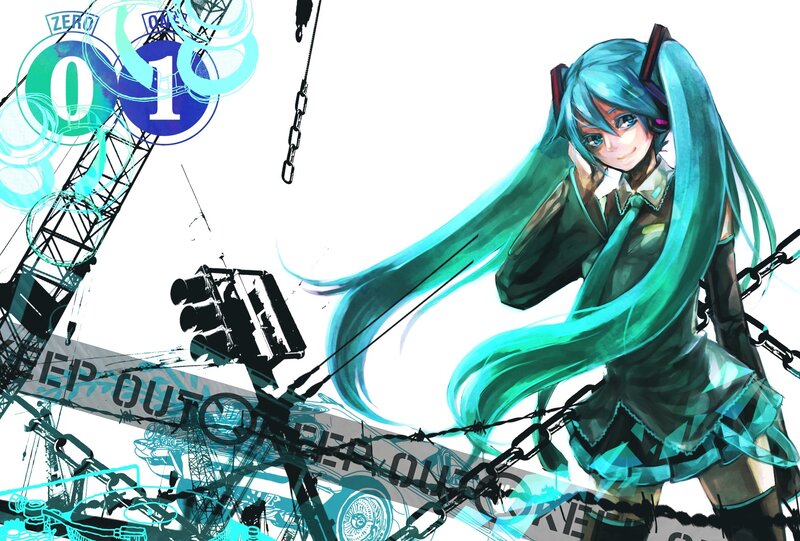 Miku in a digital city