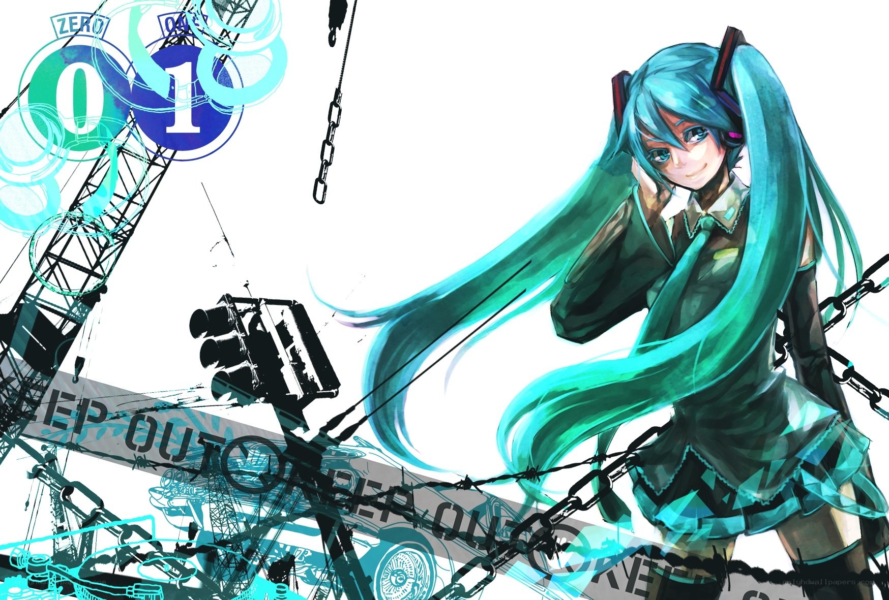 Miku in a digital city