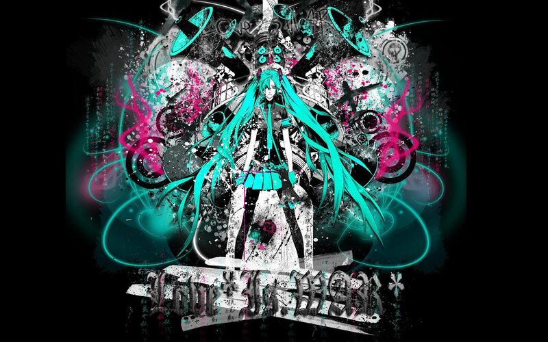 Miku in a digital storm