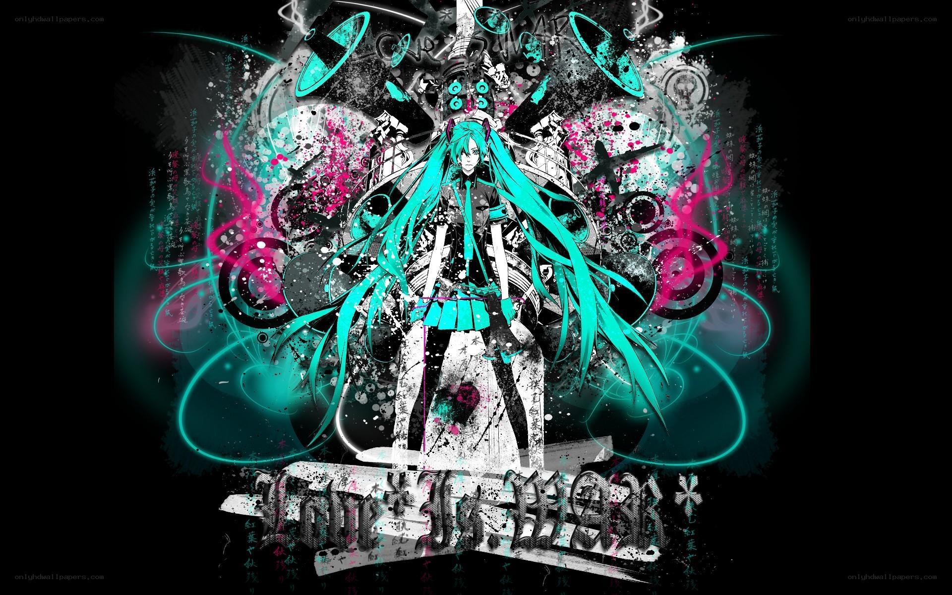 Miku in a digital storm