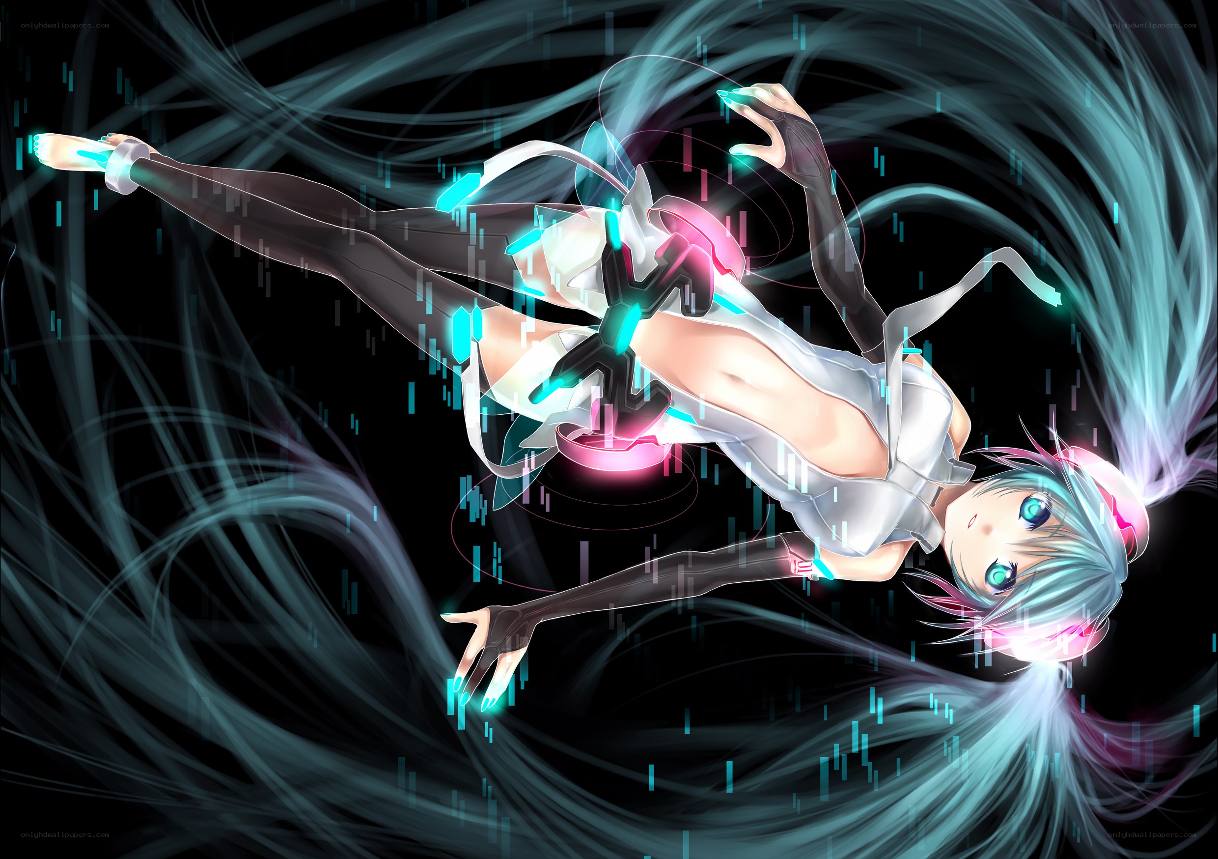 Miku in a digital storm
