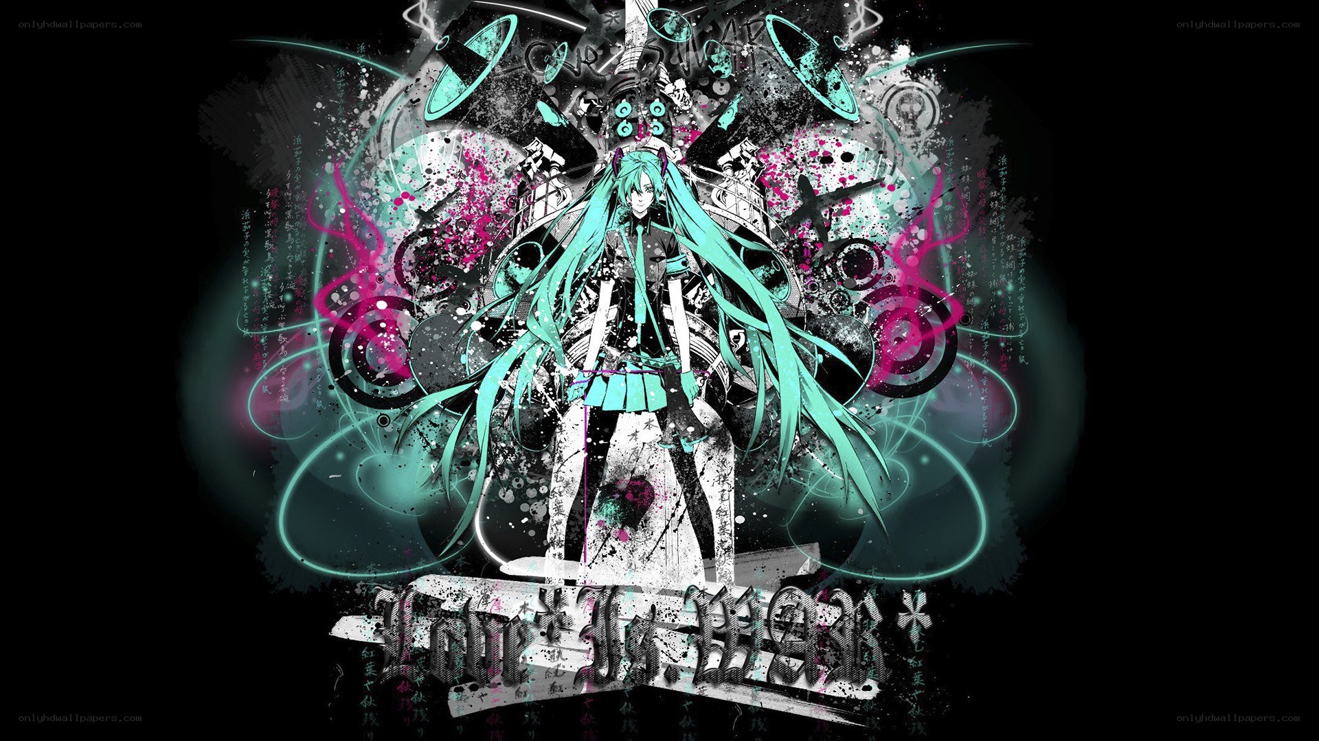 Miku in a digital storm