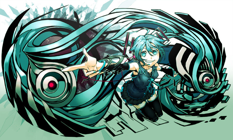 Miku in a digital storm