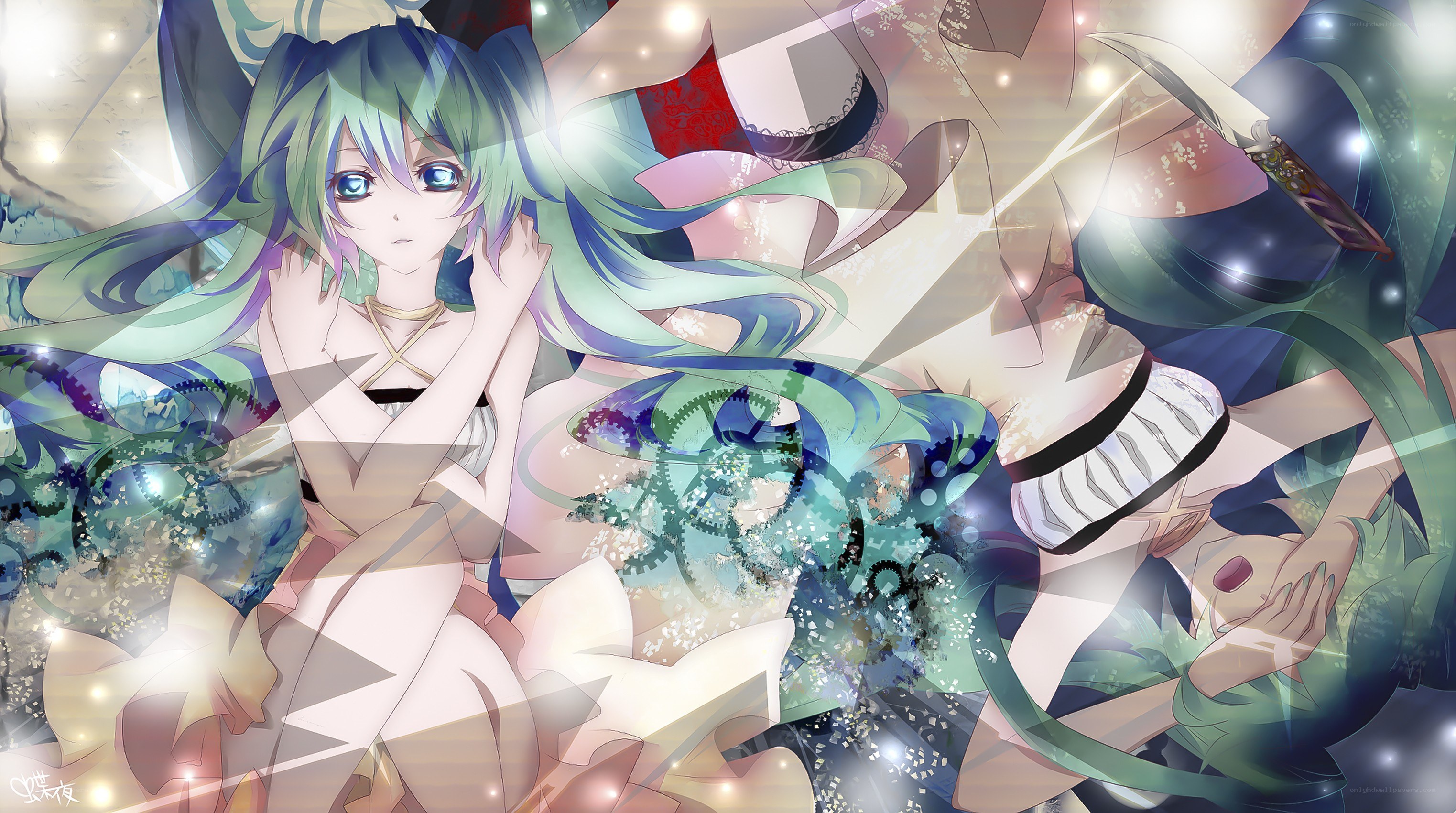 Miku in a dreamlike scene