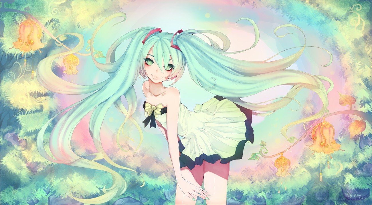 Miku in a dreamy forest