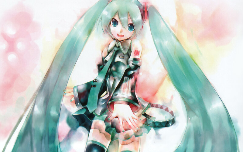 Miku in a dreamy setting